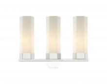  427-3W-PN-G427-14WH - Claverack - 3 Light - 22 inch - Polished Nickel - Bath Vanity Light