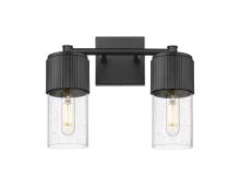  428-2W-BK-G428-7SDY - Bolivar - 2 Light - 14 inch - Matte Black - Bath Vanity Light