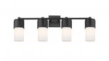  428-4W-BK-G428-7WH - Bolivar - 4 Light - 31 inch - Matte Black - Bath Vanity Light