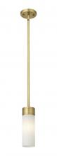  429-1S-BB-G429-8WH - Empire - 1 Light - 3 inch - Brushed Brass - Pendant