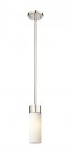  429-1S-PN-G429-8WH - Empire - 1 Light - 3 inch - Polished Nickel - Pendant