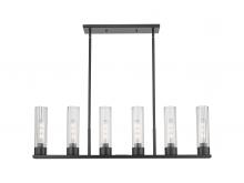  429-6I-BK-G429-8CL - Empire - 6 Light - 44 inch - Matte Black - Linear Pendant