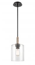  442-1S-BK-SDY - Paladin - 1 Light - 7 inch - Matte Black - stem hung - Mini Pendant