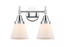  447-2W-PC-G61 - Cone - 2 Light - 15 inch - Polished Chrome - Bath Vanity Light