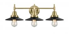  447-3W-AB-M6-BK - Railroad - 3 Light - 26 inch - Antique Brass - Bath Vanity Light