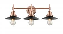  447-3W-AC-M6-BK - Railroad - 3 Light - 26 inch - Antique Copper - Bath Vanity Light