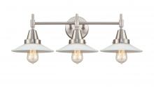  447-3W-SN-G1 - Halophane - 3 Light - 27 inch - Satin Nickel - Bath Vanity Light