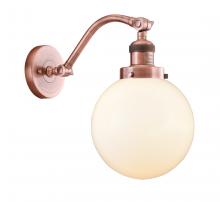  515-1W-AC-G201-8 - Beacon - 1 Light - 8 inch - Antique Copper - Sconce