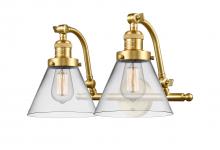  515-2W-SG-G42 - Cone - 2 Light - 18 inch - Satin Gold - Bath Vanity Light