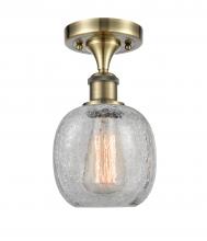  516-1C-AB-G105 - Belfast - 1 Light - 6 inch - Antique Brass - Semi-Flush Mount