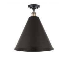  516-1C-BAB-MBC-16-BK - Berkshire - 1 Light - 16 inch - Black Antique Brass - Semi-Flush Mount