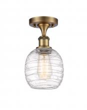  516-1C-BB-G1013 - Belfast - 1 Light - 6 inch - Brushed Brass - Semi-Flush Mount