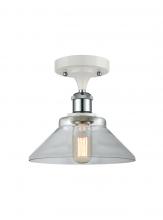  516-1C-WPC-G132 - Orwell - 1 Light - 8 inch - White Polished Chrome - Semi-Flush Mount