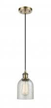  516-1P-AB-G259 - Caledonia - 1 Light - 5 inch - Antique Brass - Cord hung - Mini Pendant