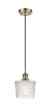  516-1P-AB-G402 - Niagara - 1 Light - 7 inch - Antique Brass - Cord hung - Mini Pendant