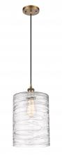  516-1P-BB-G1113-L - Cobbleskill - 1 Light - 9 inch - Brushed Brass - Cord hung - Mini Pendant