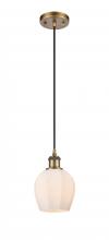  516-1P-BB-G461-6 - Norfolk - 1 Light - 6 inch - Brushed Brass - Cord hung - Mini Pendant