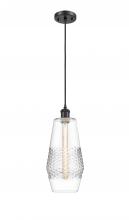  516-1P-BK-G682-7 - Windham - 1 Light - 7 inch - Matte Black - Cord hung - Mini Pendant