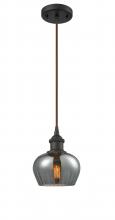  516-1P-OB-G93 - Fenton - 1 Light - 7 inch - Oil Rubbed Bronze - Cord hung - Mini Pendant