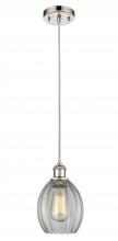  516-1P-PN-G82 - Eaton - 1 Light - 6 inch - Polished Nickel - Cord hung - Mini Pendant