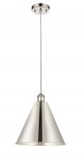  516-1P-PN-MBC-16-PN - Berkshire - 1 Light - 16 inch - Polished Nickel - Cord hung - Mini Pendant