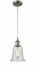  516-1P-SN-G2812 - Hanover - 1 Light - 6 inch - Brushed Satin Nickel - Cord hung - Mini Pendant