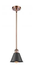  516-1S-AC-M8-BK - Smithfield - 1 Light - 7 inch - Antique Copper - Mini Pendant