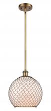  516-1S-BB-G121-10CBK - Farmhouse Chicken Wire - 1 Light - 10 inch - Brushed Brass - Mini Pendant