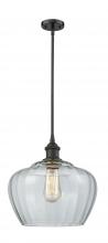  516-1S-OB-G92-L - Fenton - 1 Light - 11 inch - Oil Rubbed Bronze - Mini Pendant