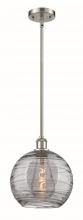  516-1S-SN-G1213-10SM - Athens Deco Swirl - 1 Light - 10 inch - Brushed Satin Nickel - Mini Pendant