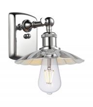  516-1W-PC-M17-PC - Scallop - 1 Light - 8 inch - Polished Chrome - Sconce