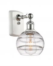  516-1W-WPC-G556-6CL - Rochester - 1 Light - 6 inch - White Polished Chrome - Sconce