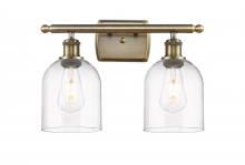  516-2W-AB-G558-6CL - Bella - 2 Light - 16 inch - Antique Brass - Bath Vanity Light