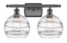  516-2W-OB-G556-8CL - Rochester - 2 Light - 18 inch - Oil Rubbed Bronze - Bath Vanity Light