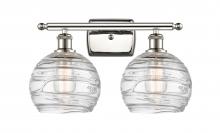  516-2W-PN-G1213-8 - Athens Deco Swirl - 2 Light - 18 inch - Polished Nickel - Bath Vanity Light