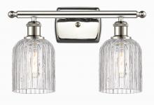  516-2W-PN-G559-5CL - Bridal Veil - 2 Light - 15 inch - Polished Nickel - Bath Vanity Light