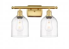  516-2W-SG-G558-6CL - Bella - 2 Light - 16 inch - Satin Gold - Bath Vanity Light