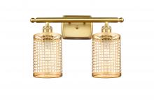  516-2W-SG-M18-SG - Nestbrook - 2 Light - 15 inch - Satin Gold - Bath Vanity Light