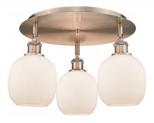  516-3C-AC-G101 - Belfast - 3 Light - 18 inch - Antique Copper - Flush Mount