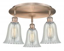  516-3C-AC-G2811 - Hanover - 3 Light - 18 inch - Antique Copper - Flush Mount