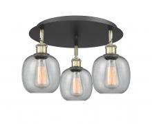  516-3C-BAB-G104 - Belfast - 3 Light - 18 inch - Black Antique Brass - Flush Mount