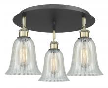  516-3C-BAB-G2811 - Hanover - 3 Light - 18 inch - Black Antique Brass - Flush Mount