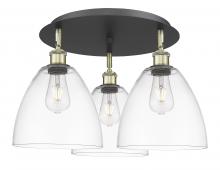  516-3C-BAB-GBD-92 - Bristol - 3 Light - 21 inch - Black Antique Brass - Flush Mount