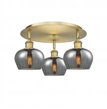  516-3C-BB-G93 - Fenton - 3 Light - 18 inch - Brushed Brass - Flush Mount