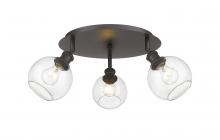  516-3C-OB-G122-6 - Athens - 3 Light - 18 inch - Oil Rubbed Bronze - Flush Mount