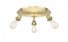  516-3C-SG - Ballston - 3 Light - 12 inch - Satin Gold - Flush Mount