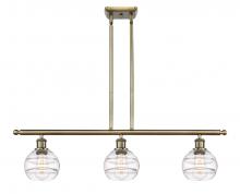  516-3I-AB-G556-6CL - Rochester - 3 Light - 36 inch - Antique Brass - Cord hung - Island Light