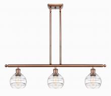  516-3I-AC-G556-6CL - Rochester - 3 Light - 36 inch - Antique Copper - Cord hung - Island Light