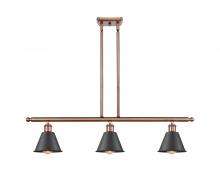  516-3I-AC-M8-BK - Smithfield - 3 Light - 36 inch - Antique Copper - Cord hung - Island Light