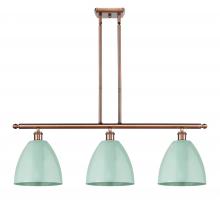  516-3I-AC-MBD-9-SF - Plymouth - 3 Light - 36 inch - Antique Copper - Cord hung - Island Light